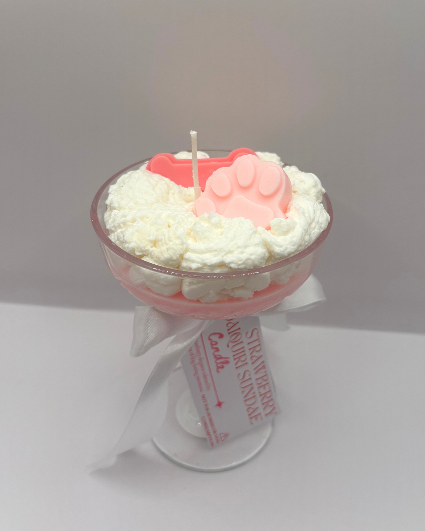 Strawberry Daiquiri Sundae Cocktail Candle