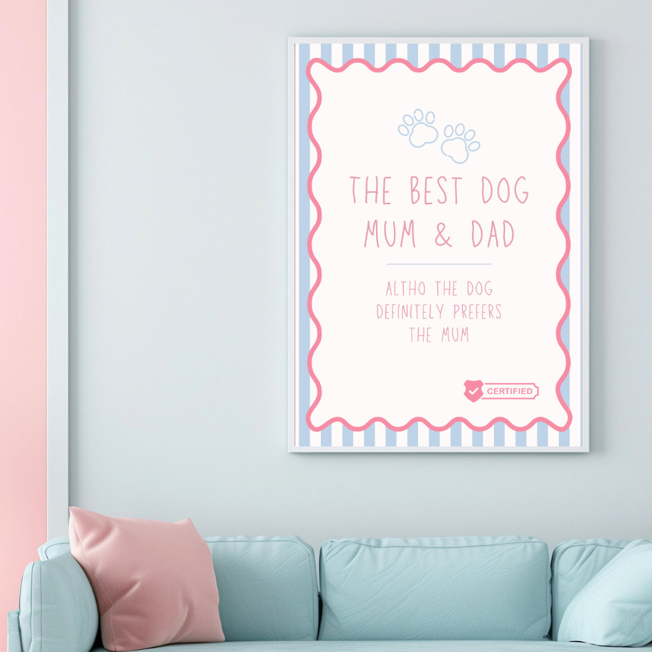 Best Dog Mum & Dad Print