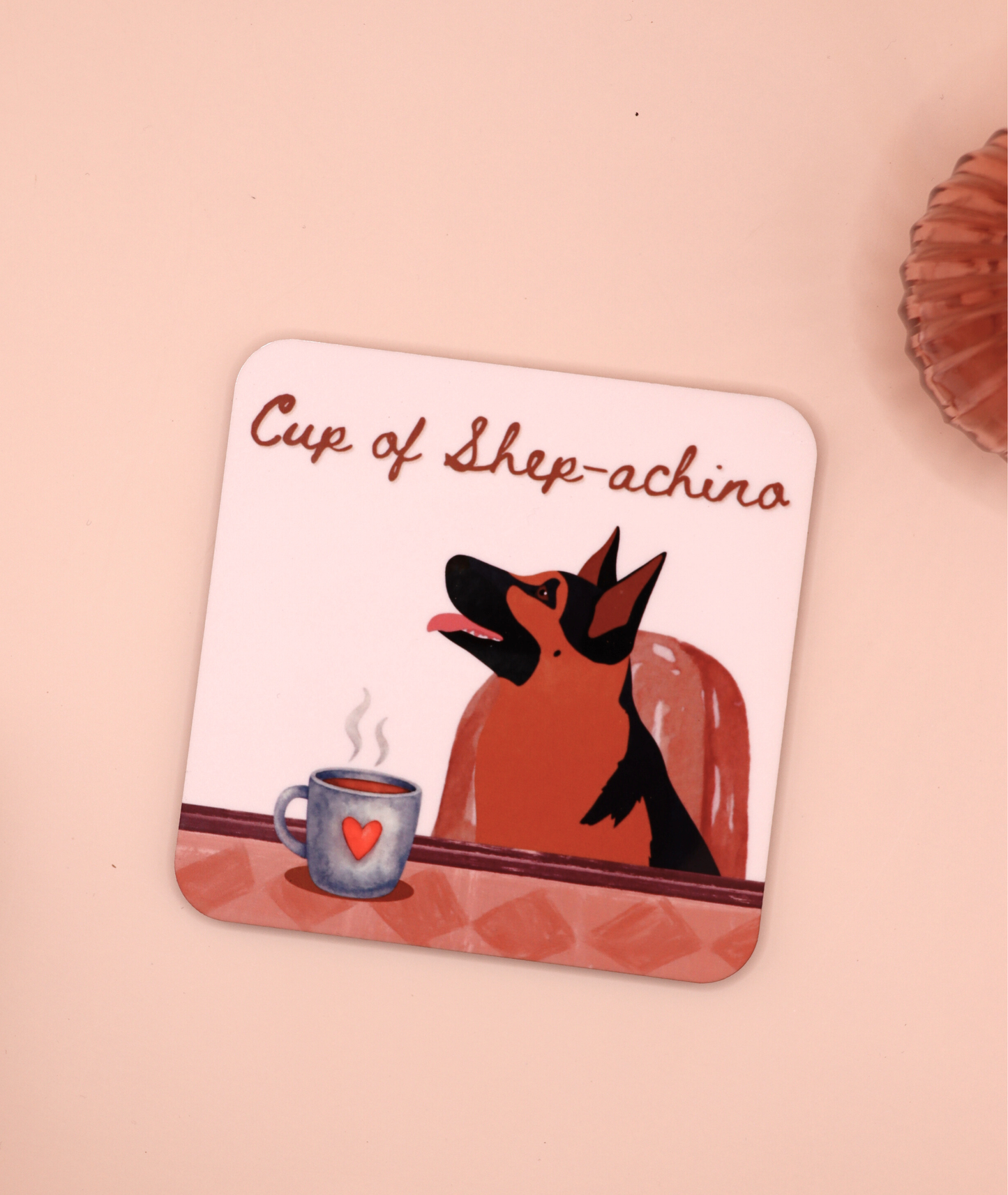 Cup of Shep-achino Coaster (Custom Fur Coat)