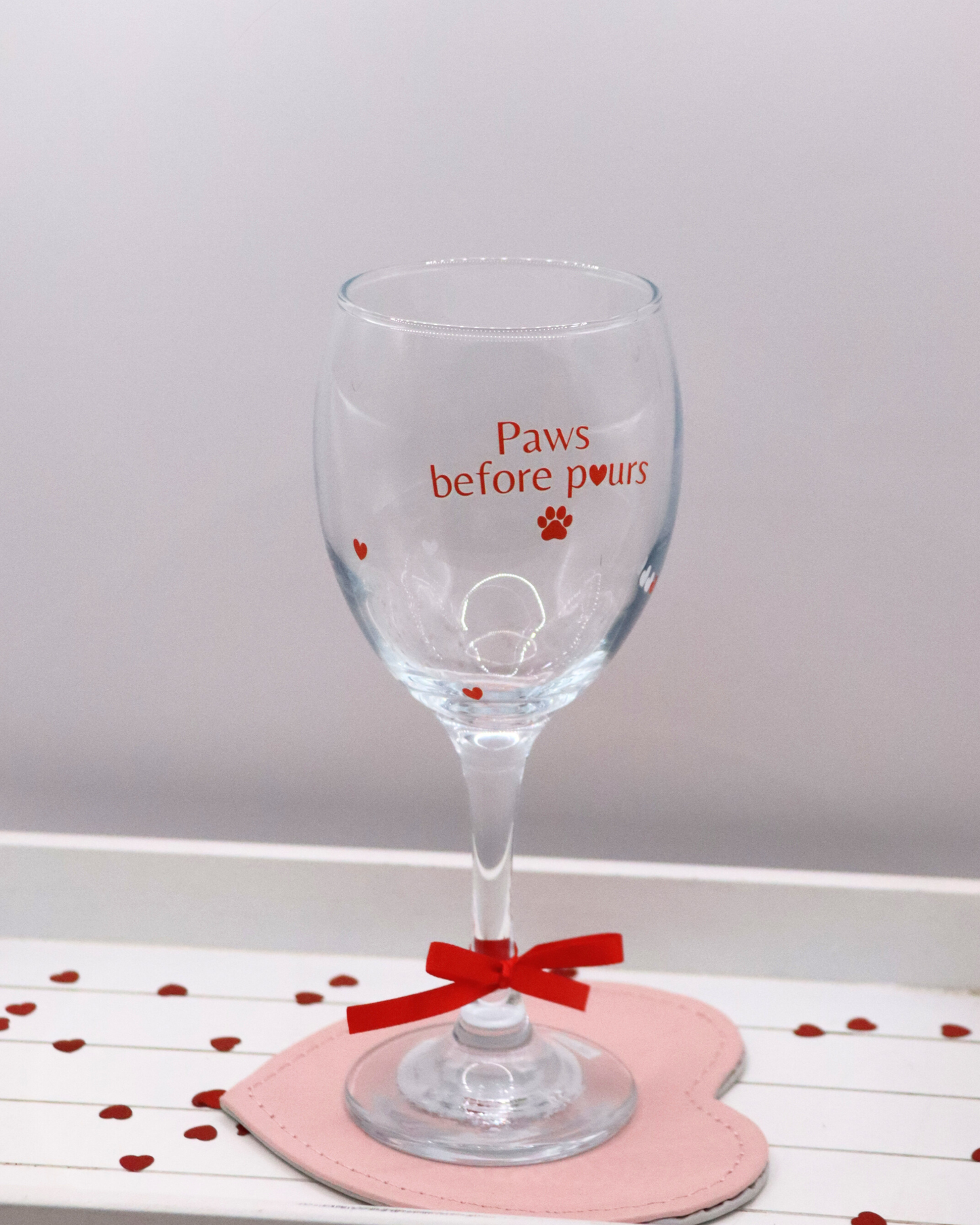 Paws Before Pours Wine Glass
