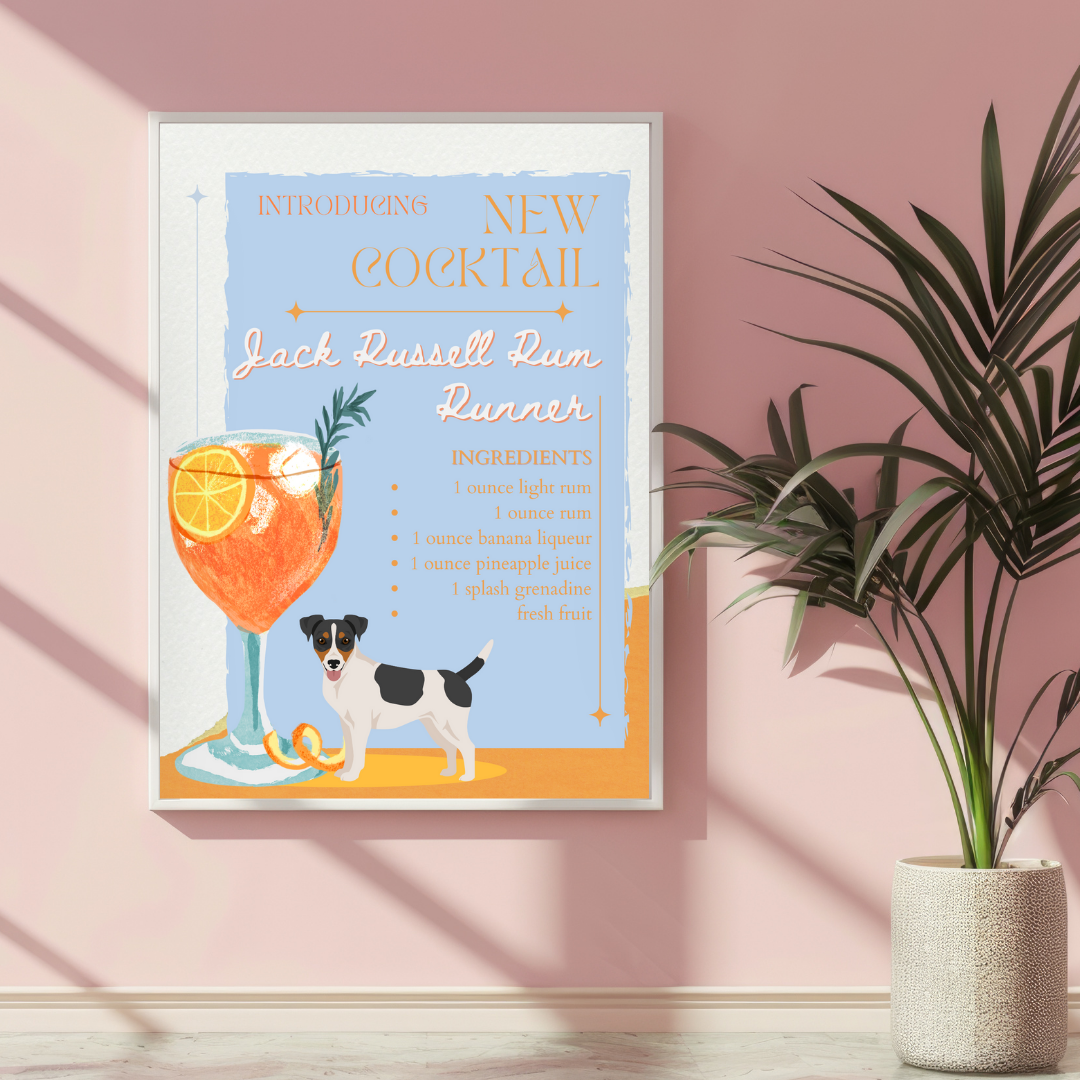 Jack Russell Rum Runner Poster