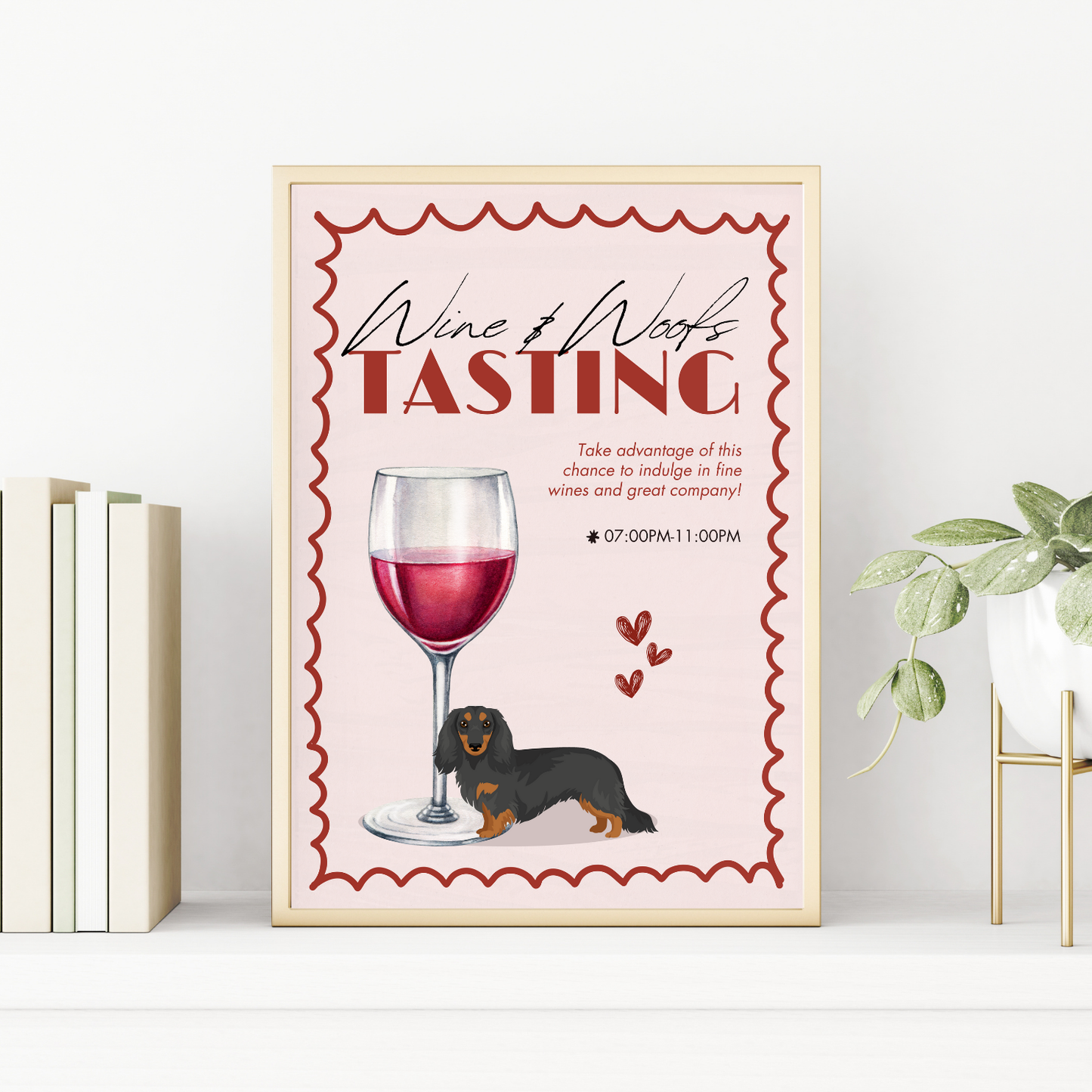 Dachshund Long-Haired Wine