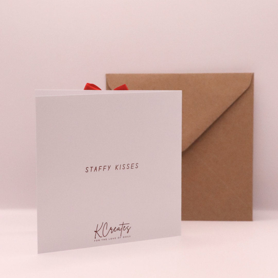 Staffordshire Bull Terrier Christmas Card