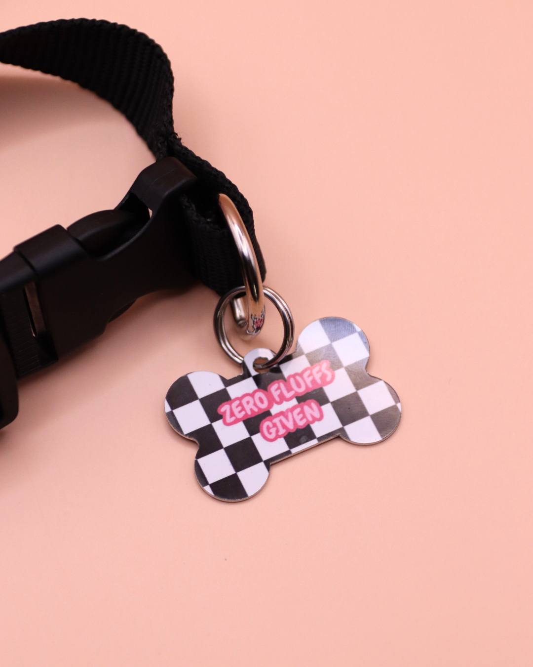 Zero Fluffs Given Dog Tag