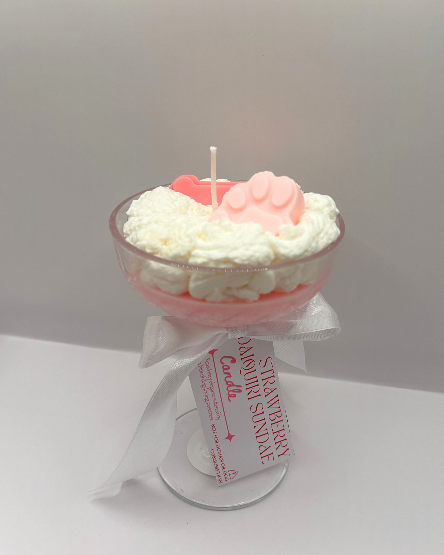 Strawberry Daiquiri Sundae Cocktail Candle