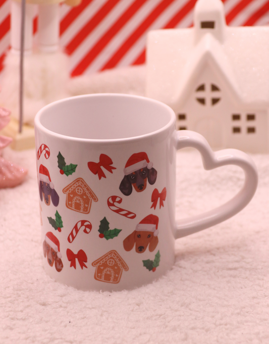 Santa Dachshund Christmas Mug