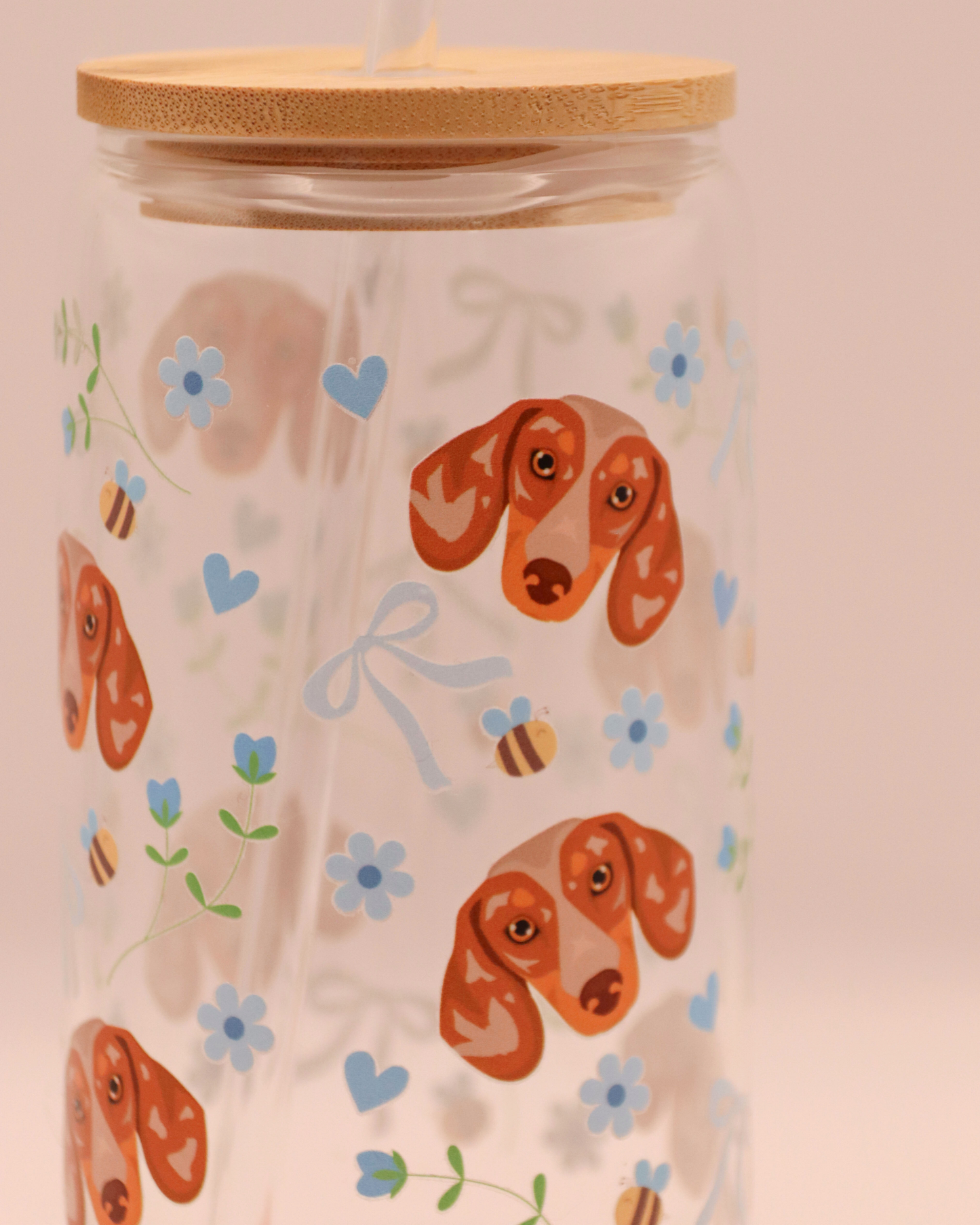 Chocolate Dappled Blue Bee Bows