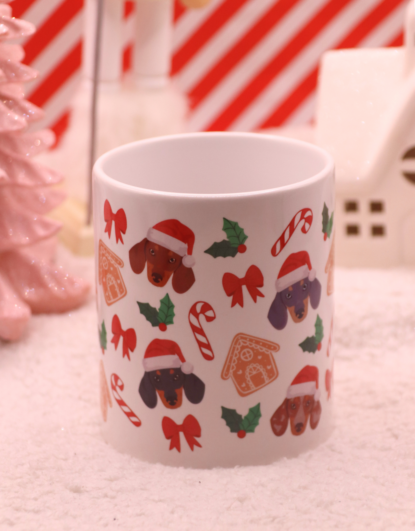 Santa Dachshund Christmas Mug