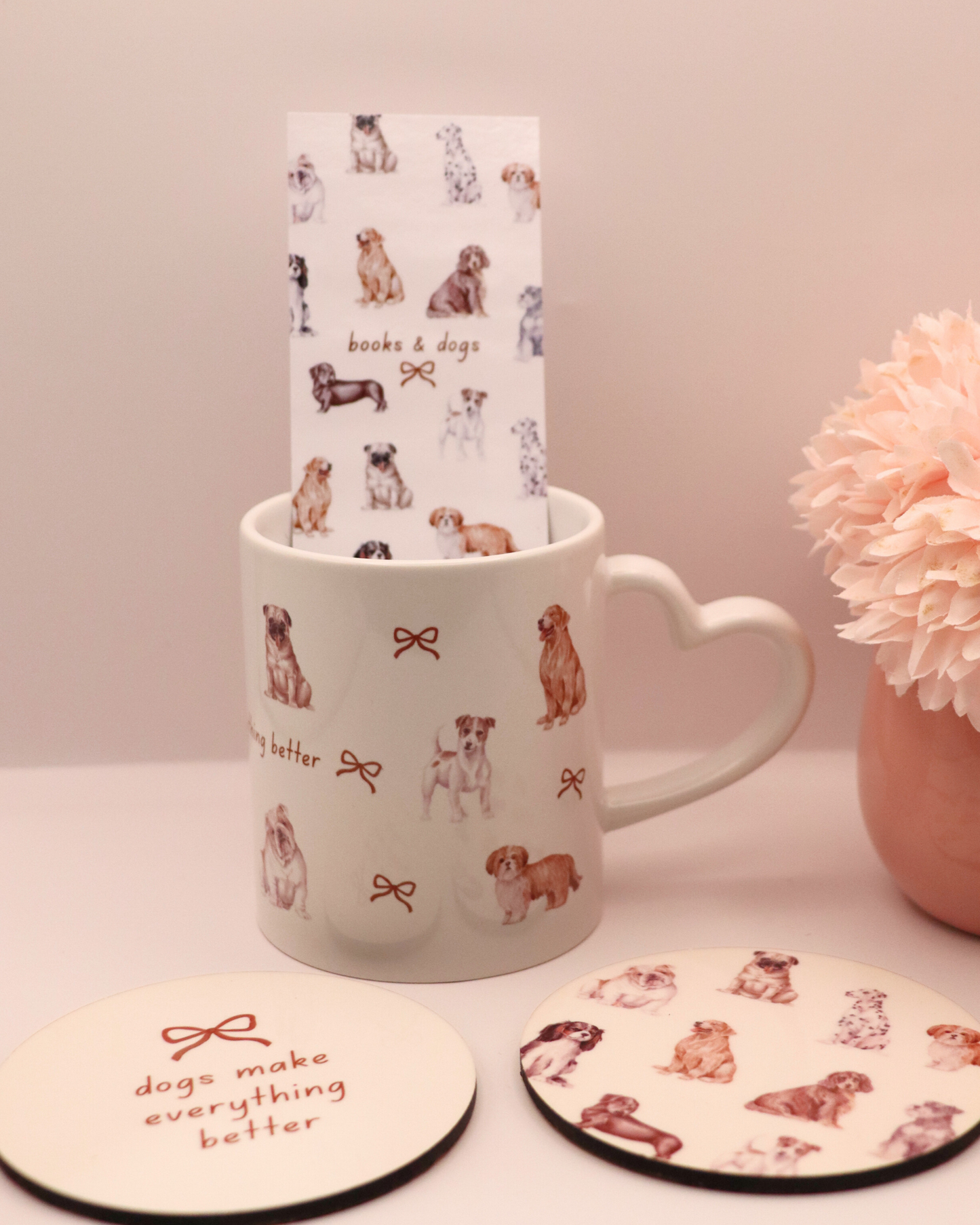 Dogs Make Everything Better & Multi-dog design Coasters