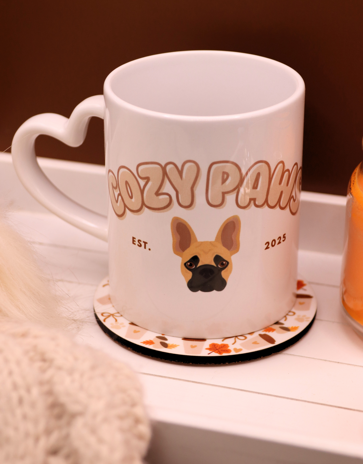 Brown Custom Cozy Paws Mug