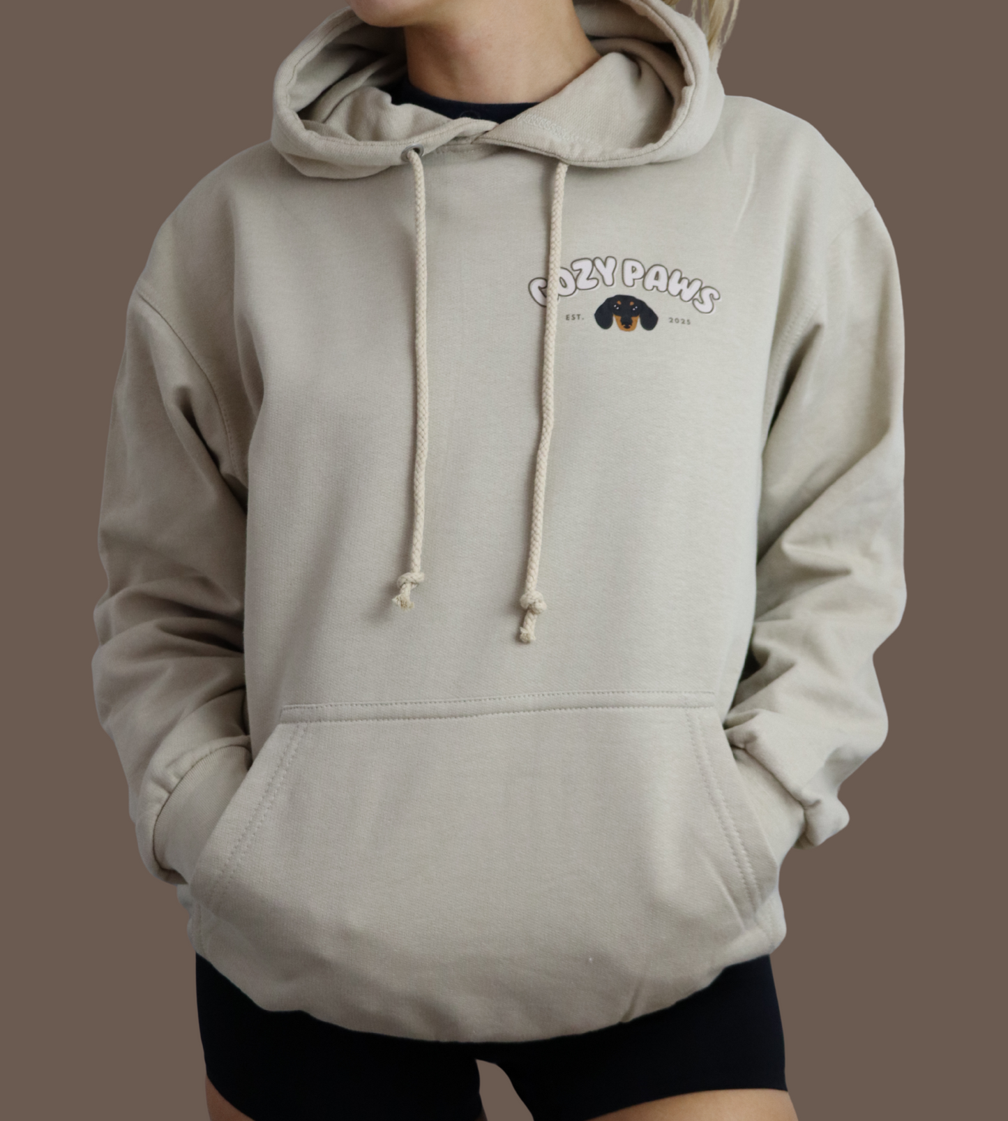 Beige Custom Cozy Paws Hoodie