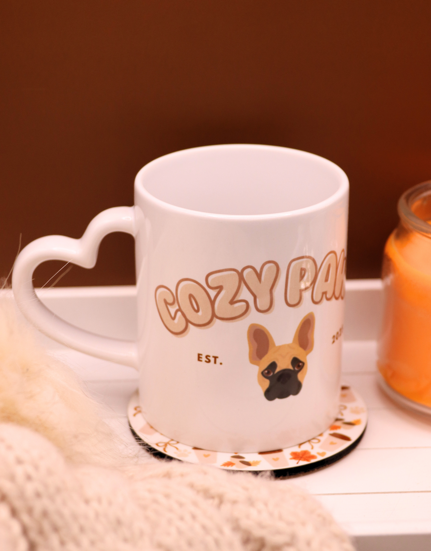 Brown Custom Cozy Paws Mug