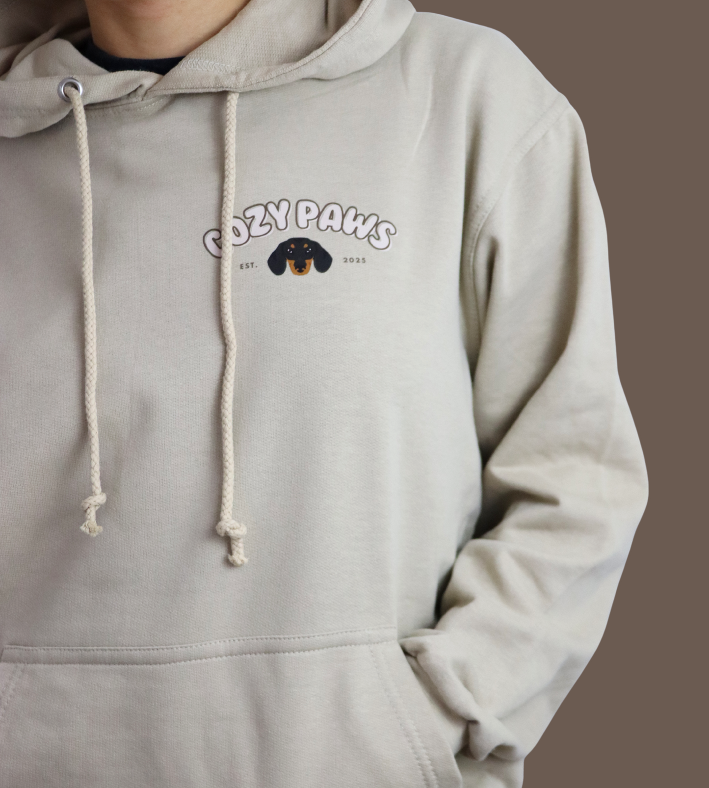 Beige Custom Cozy Paws Hoodie