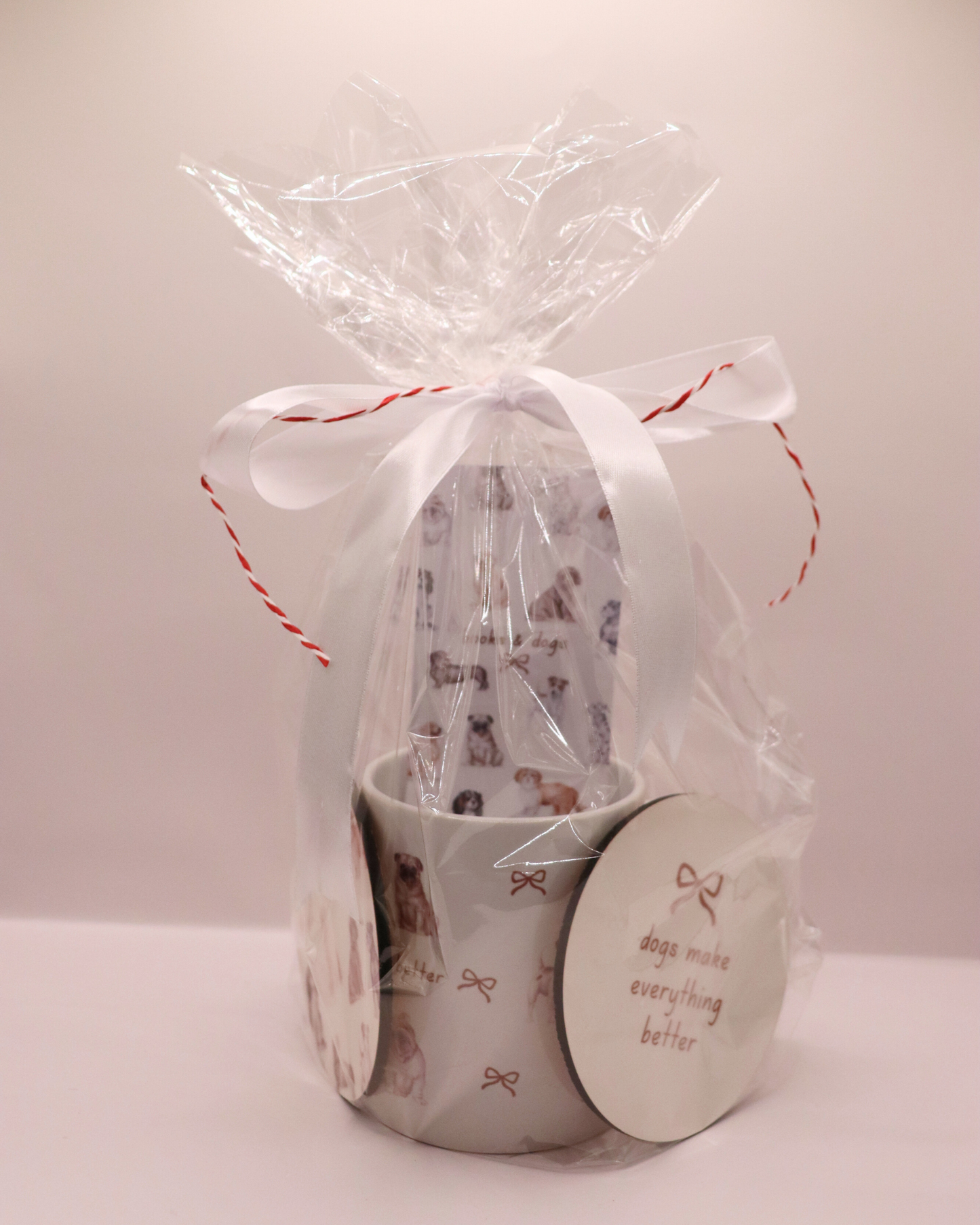 Dog Lover Gift Set — Mug, 2 Coasters & Bookmark