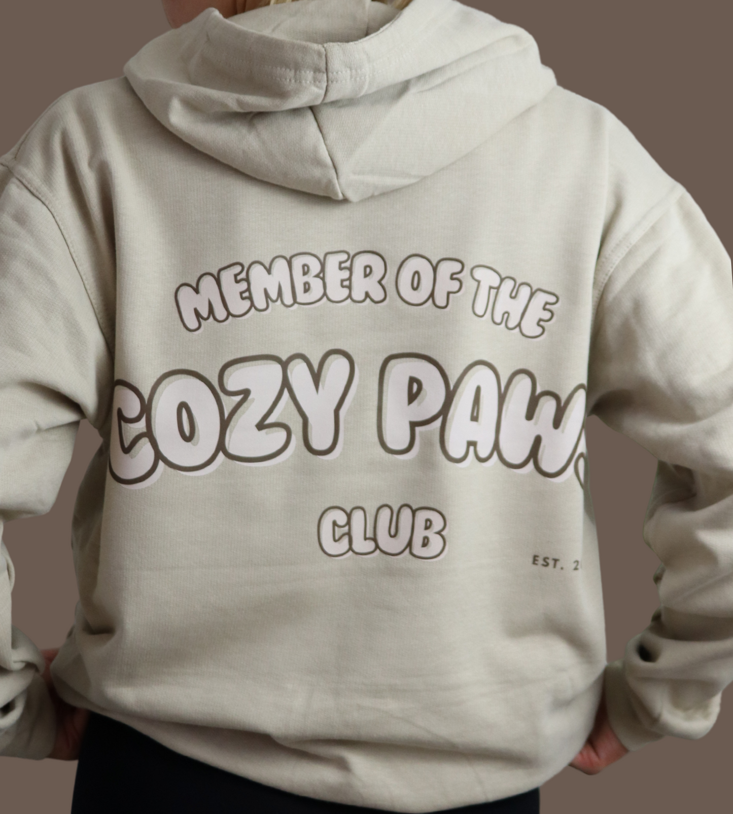 Beige Custom Cozy Paws Hoodie