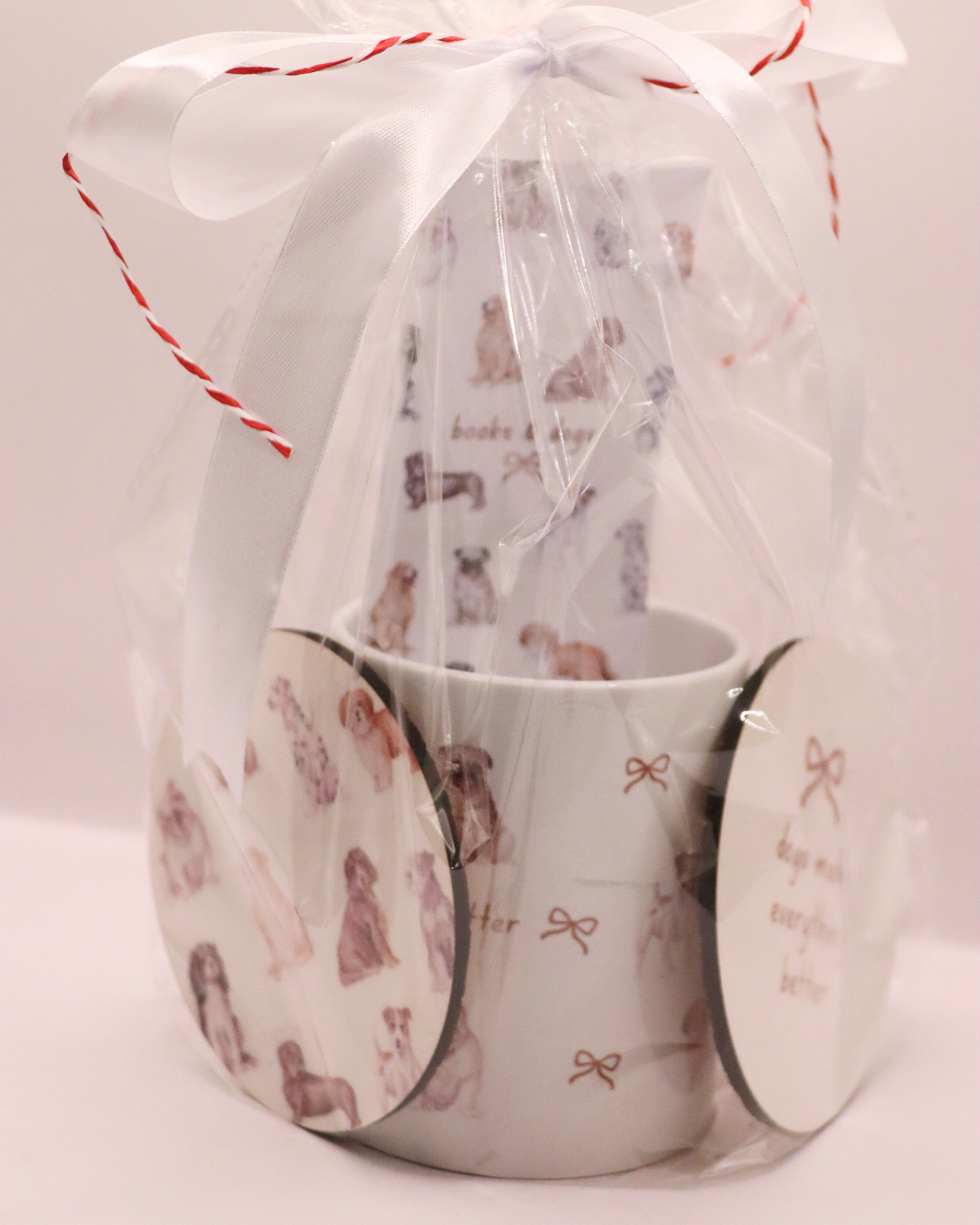 Dog Lover Gift Set — Mug, 2 Coasters & Bookmark
