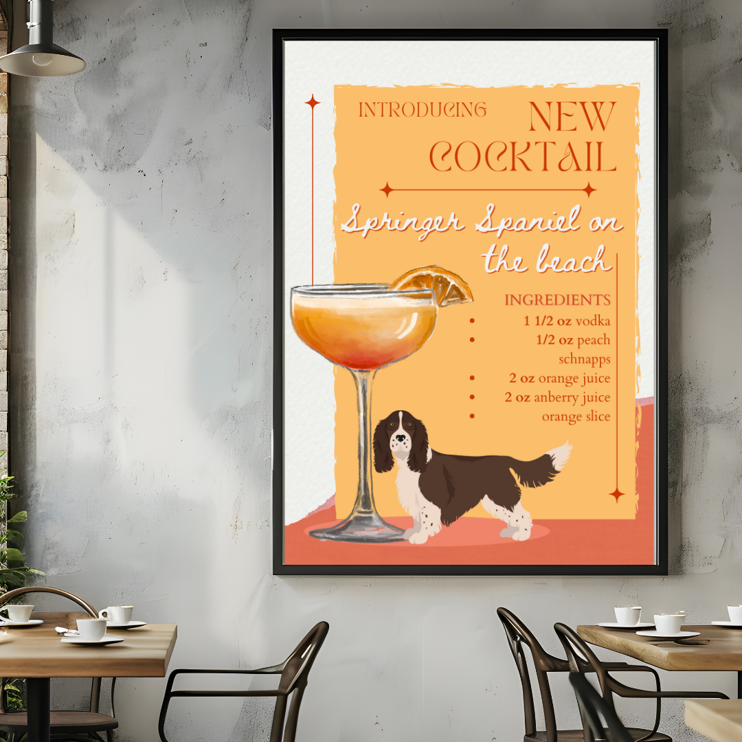 Springer Spaniel On The Beach Poster