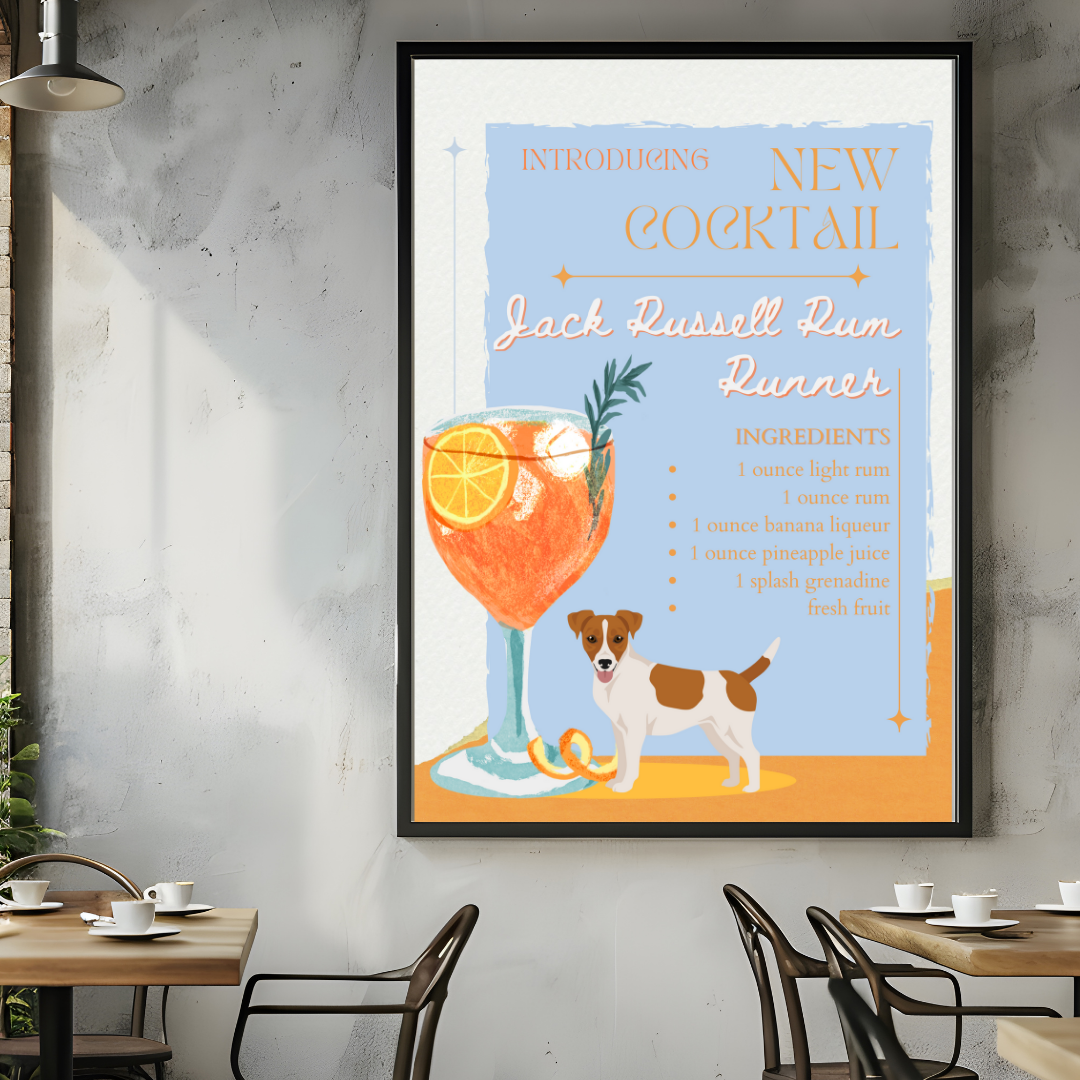 Jack Russell Rum Runner Poster