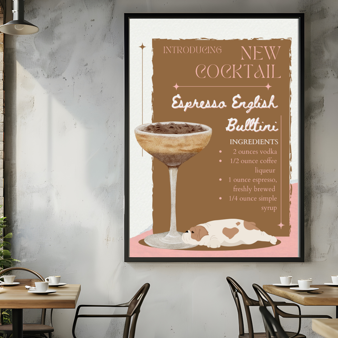 Espresso English Bulltini Poster