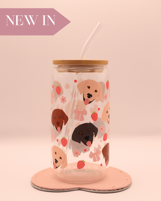 Labrador Pink Strawberry Bows