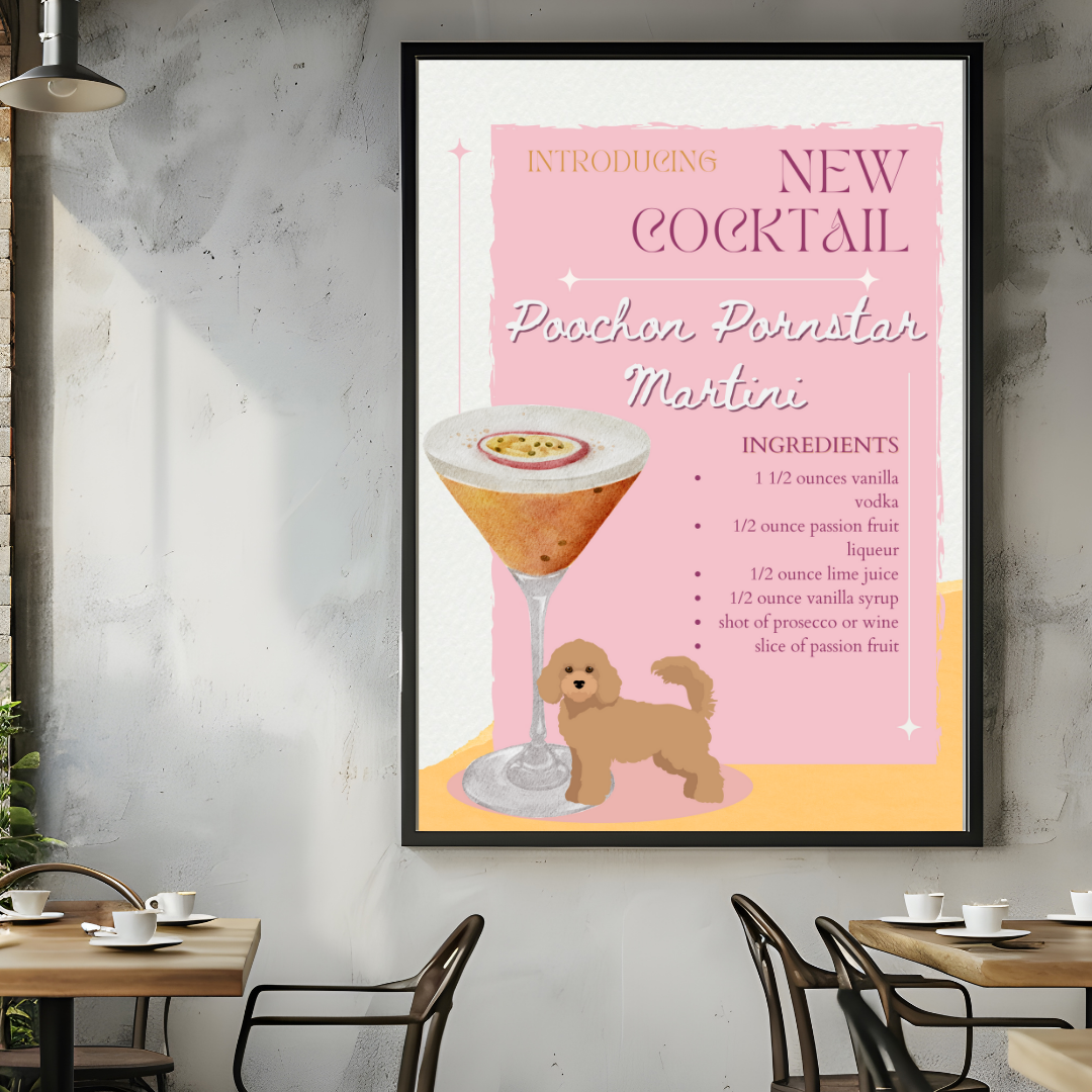 Poochon Pornstar Martini Poster