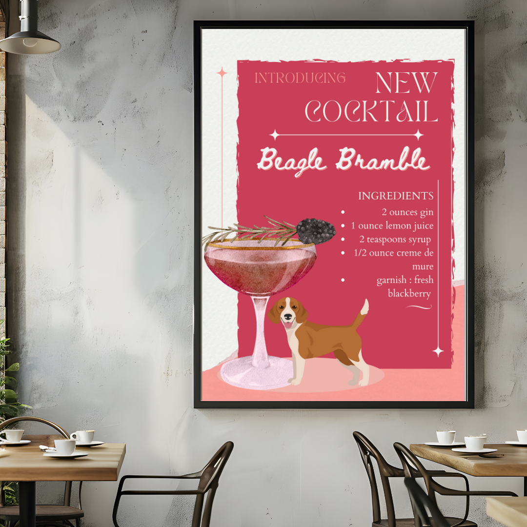 Beagle Bramble Poster