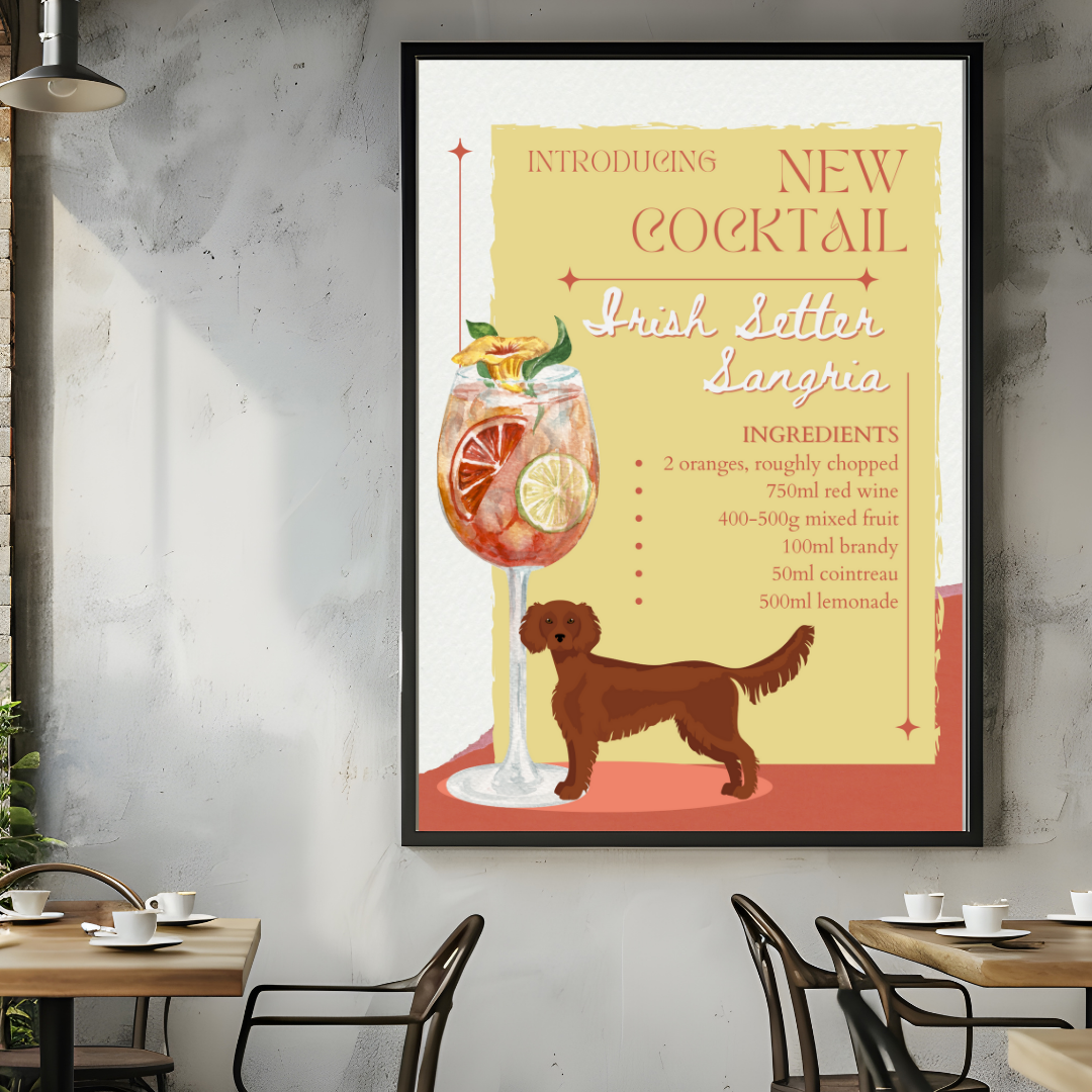 Irish Setter Sangria Poster