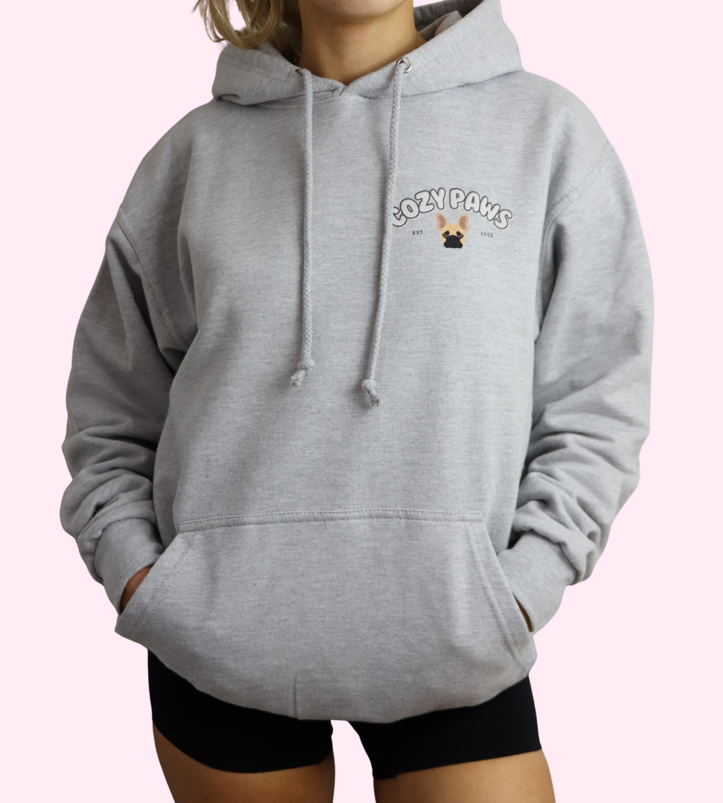 Grey Custom Cozy Paws Hoodie