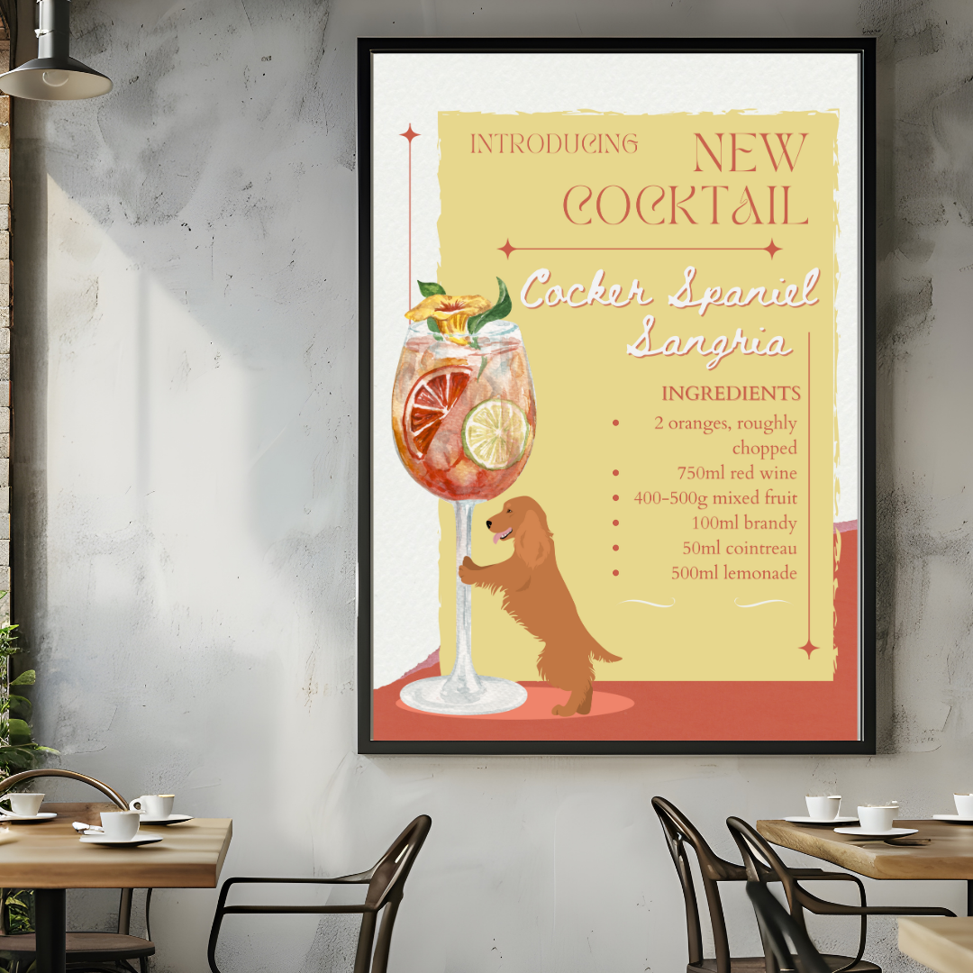 Cocker Spaniel Sangria Poster