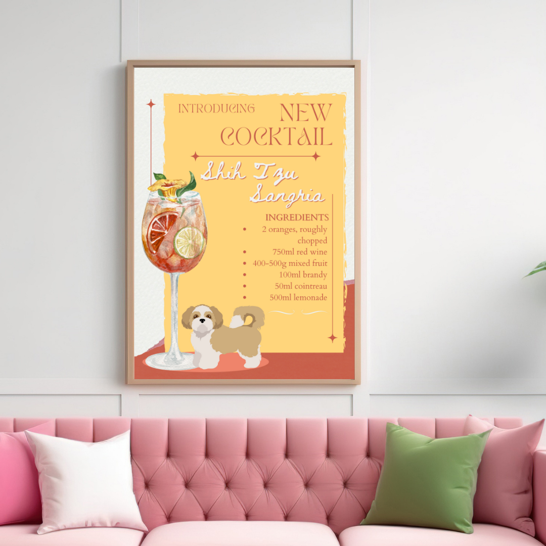 Shih Tzu Sangria Poster