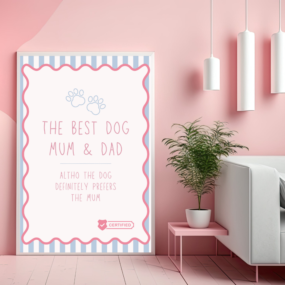 Best Dog Mum & Dad Print