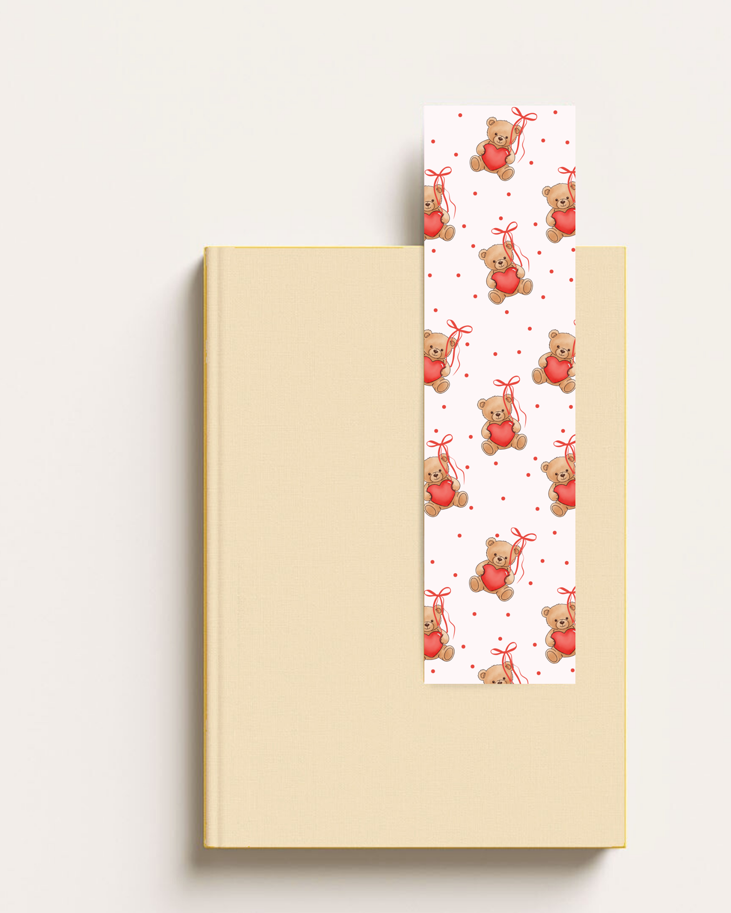 Red Teddy Heart Bookmark