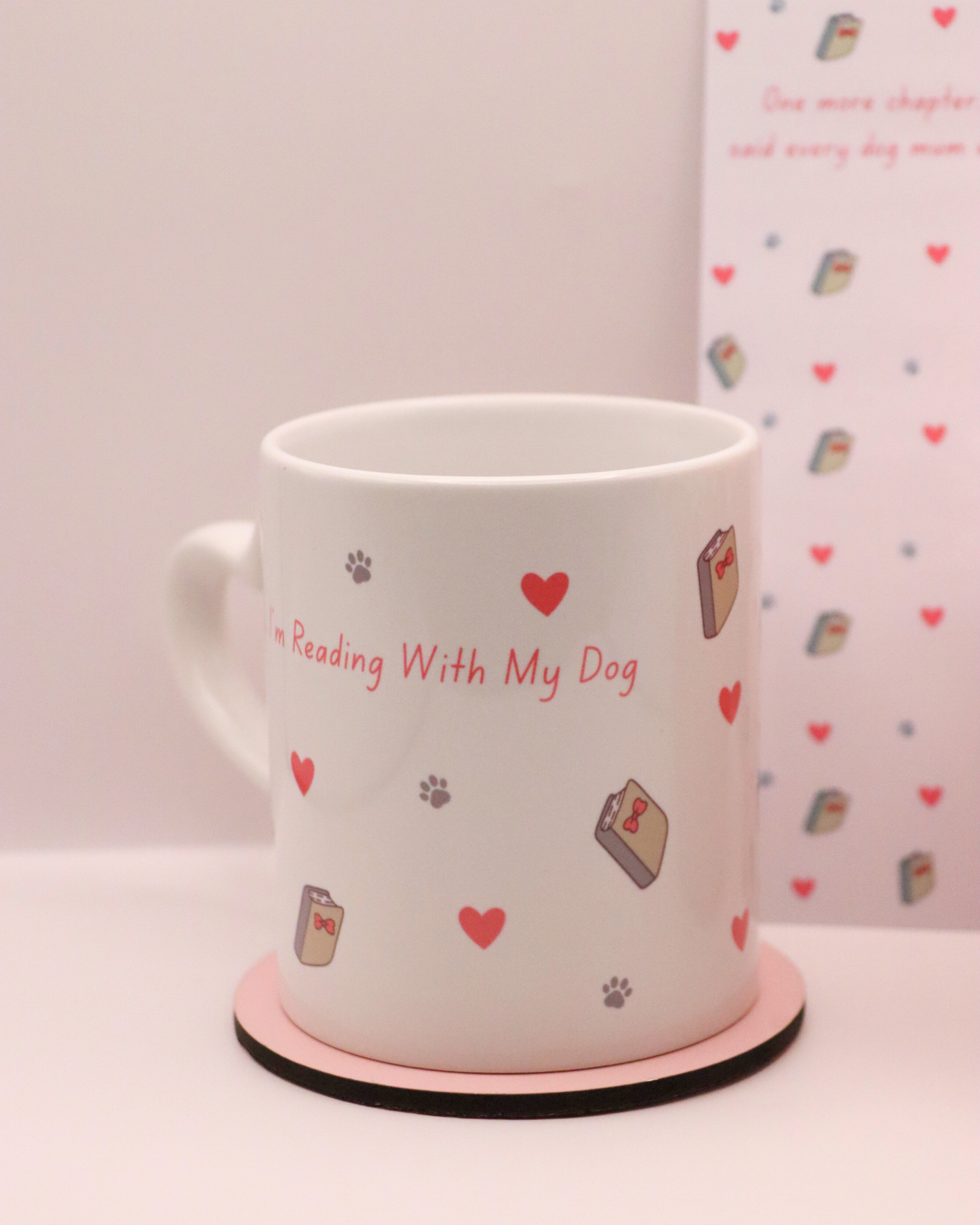 Shhh… I’m Reading With My Dog Mug & Bookmark