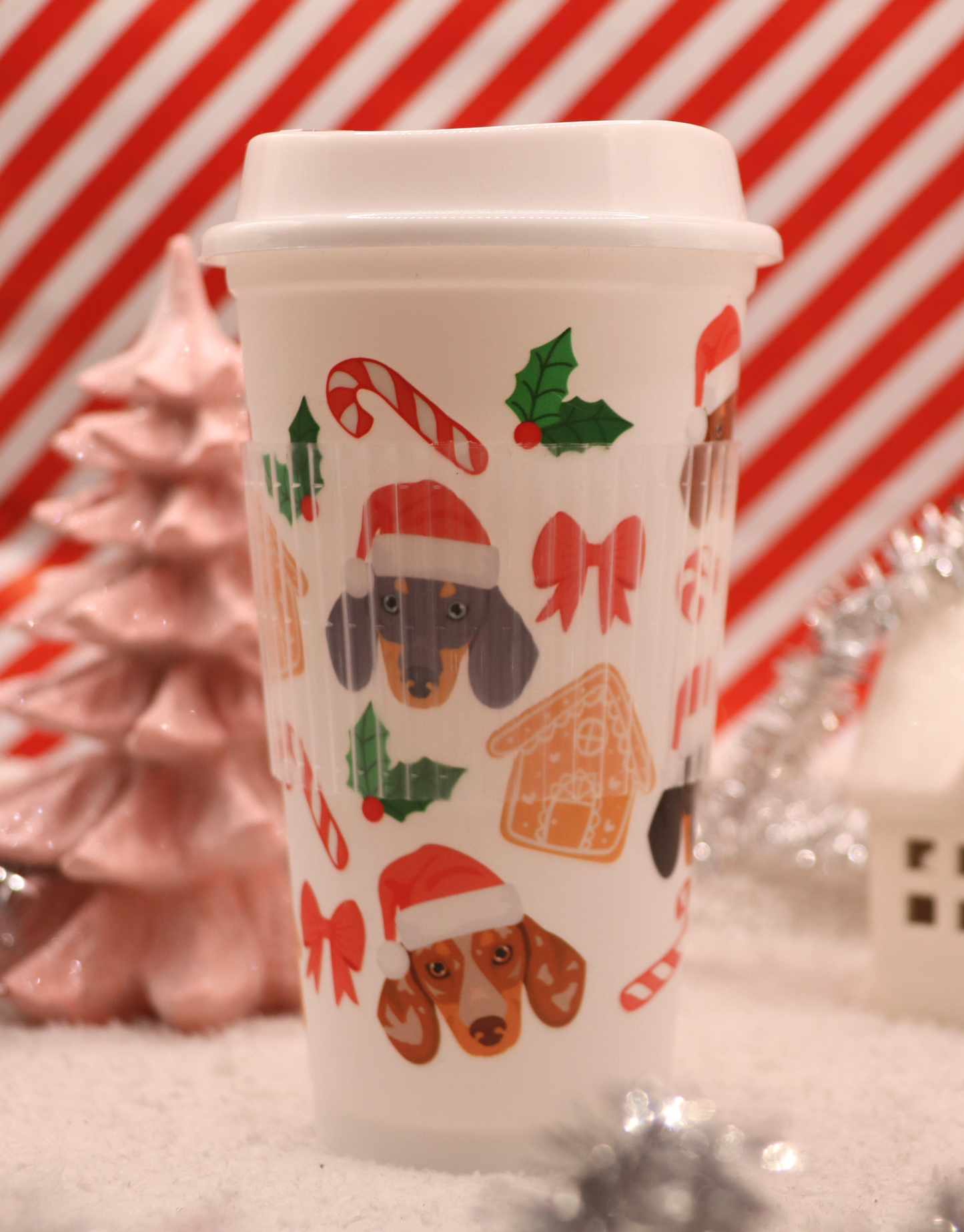 Santa Dachshund Coffee Cup