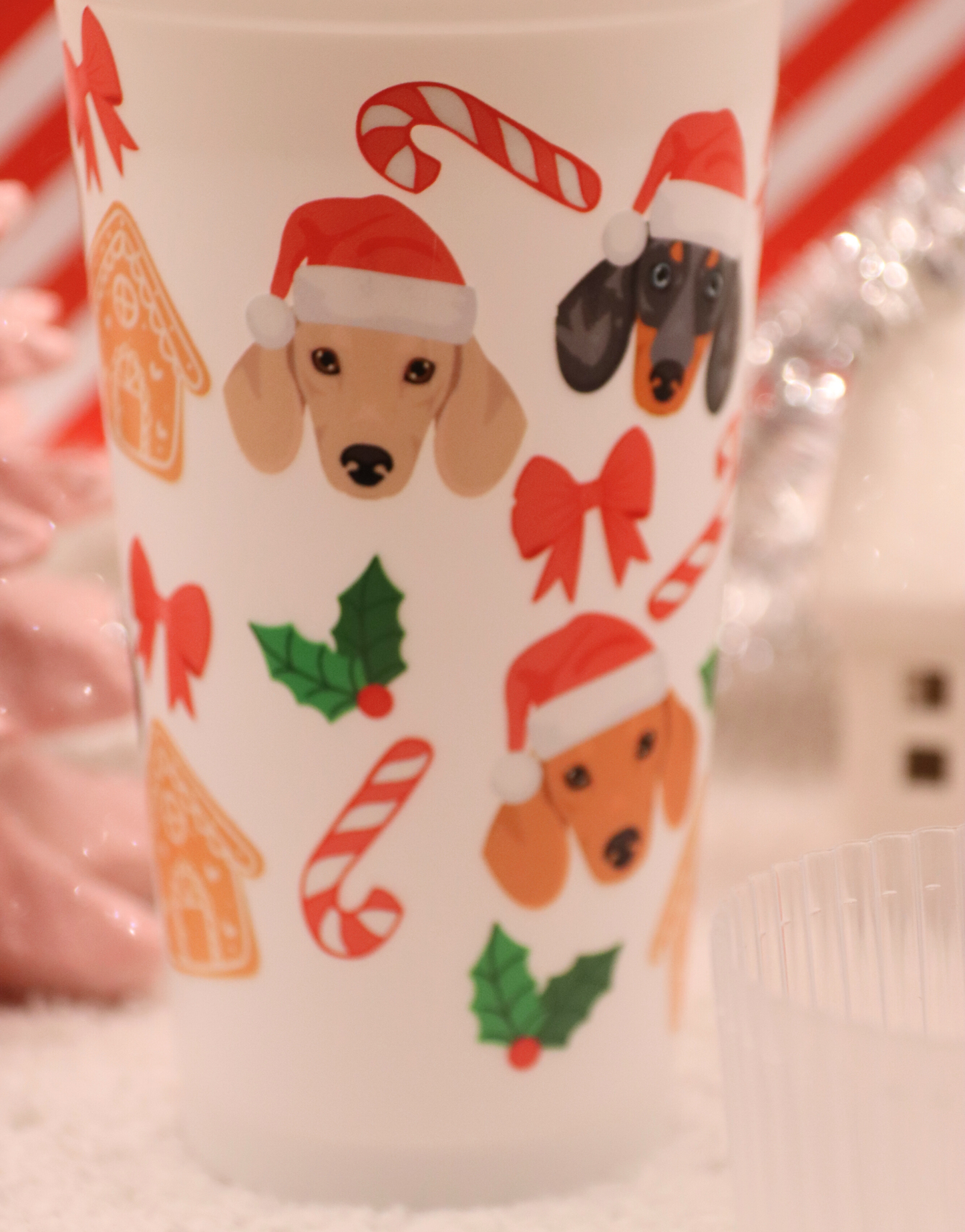 Santa Dachshund Coffee Cup