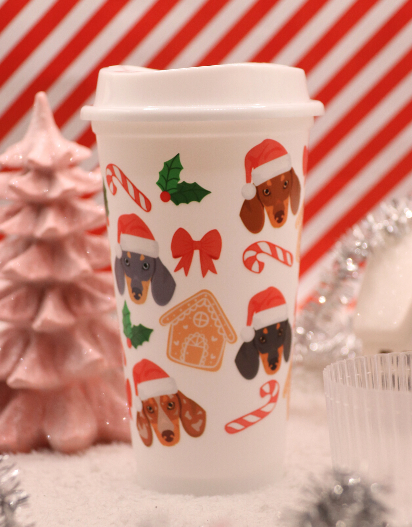 Santa Dachshund Coffee Cup