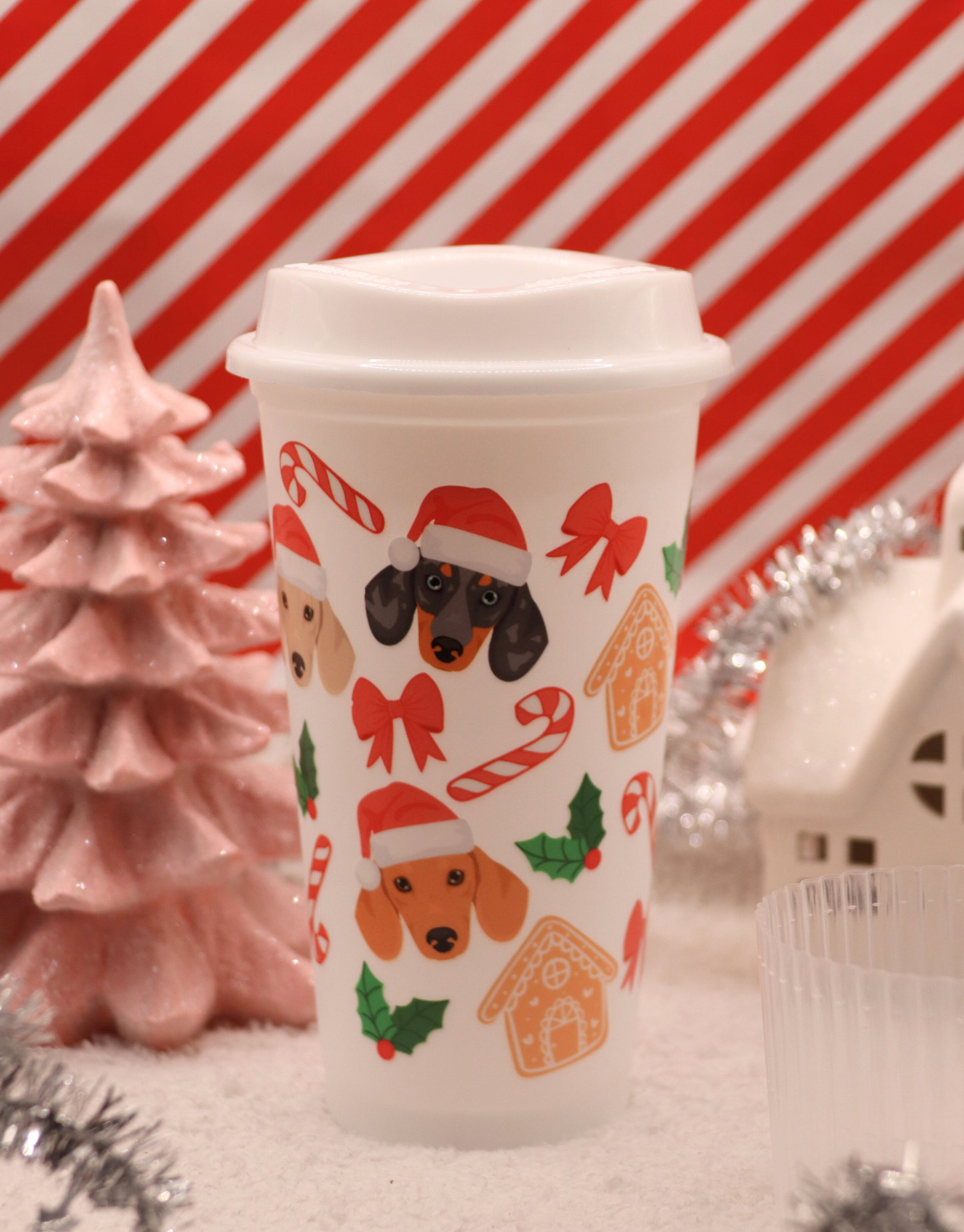 Santa Dachshund Coffee Cup
