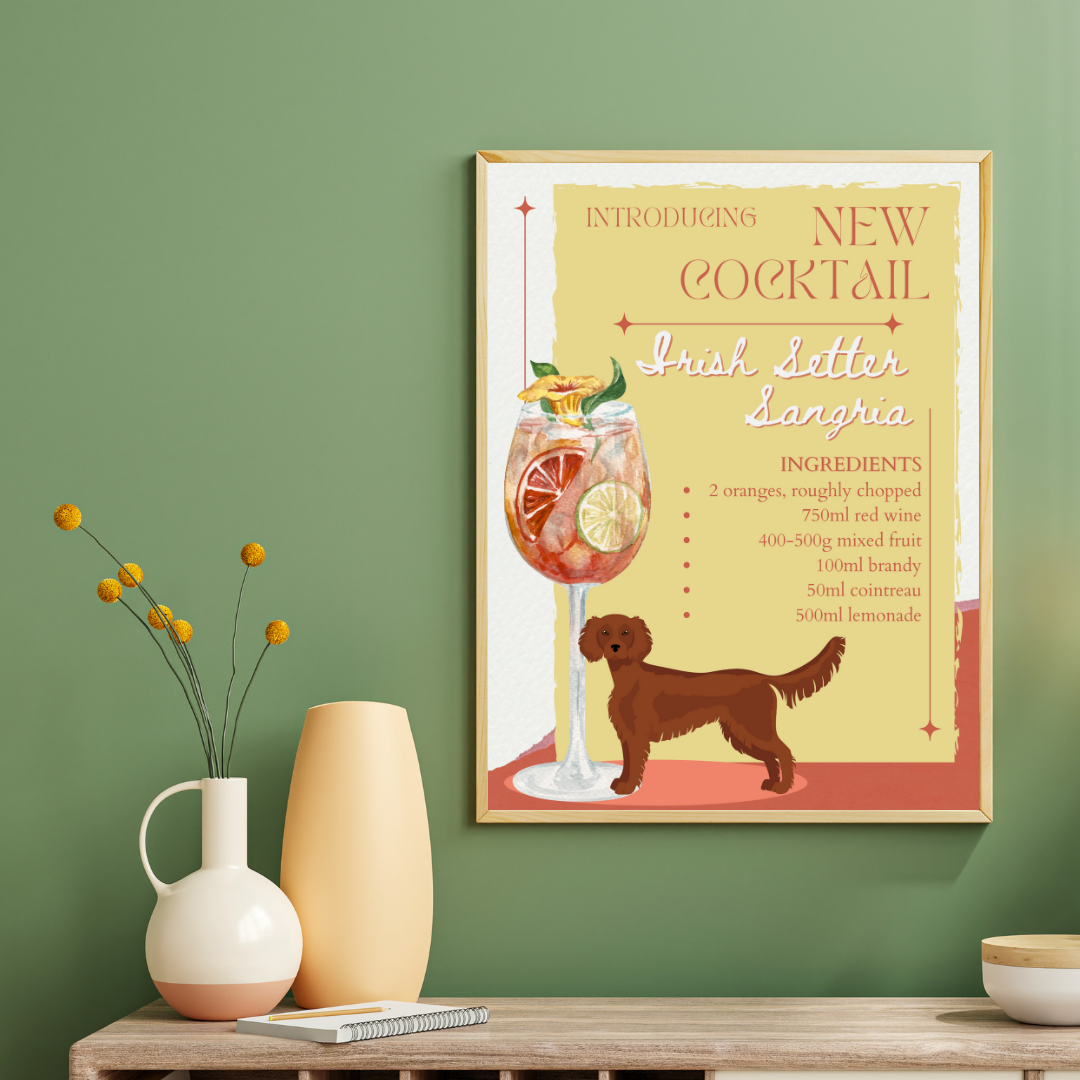 Irish Setter Sangria Poster