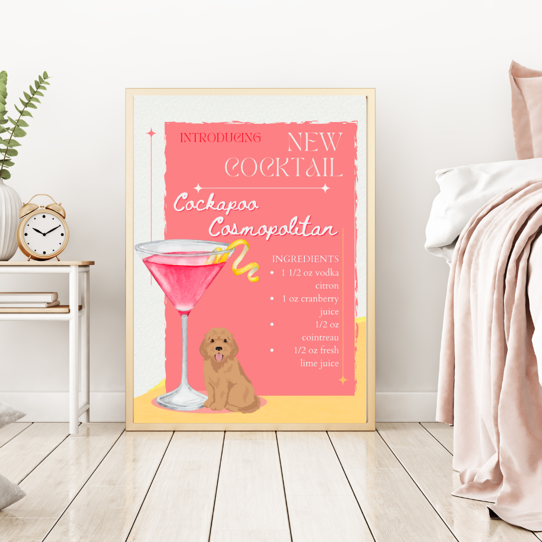 Cockapoo Cosmopolitan Poster