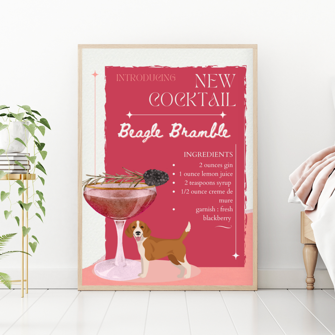 Beagle Bramble Poster