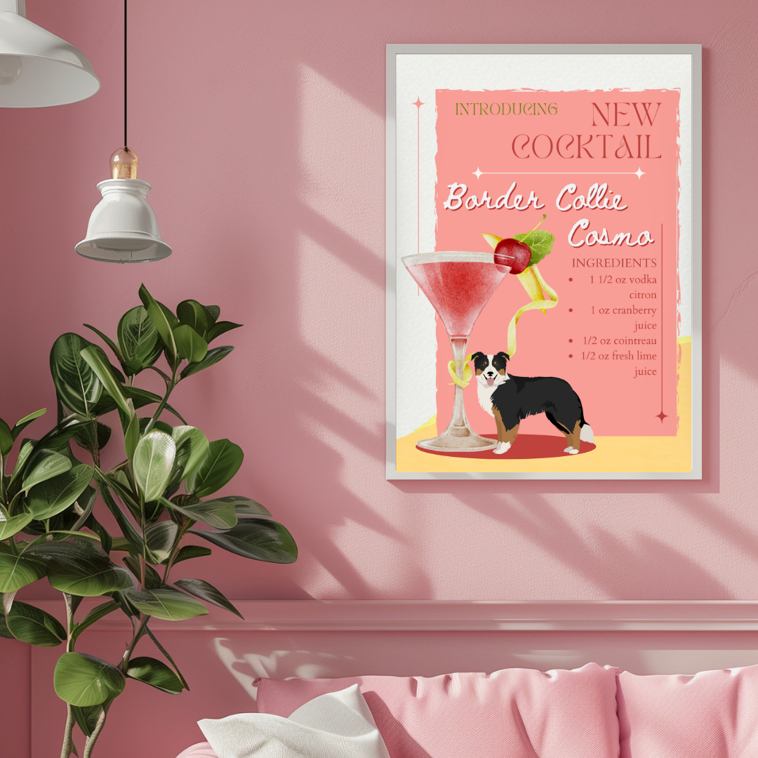 Border Collie Cosmo Poster