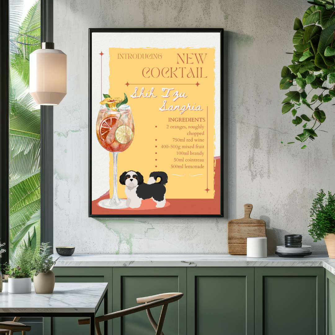 Shih Tzu Sangria Poster