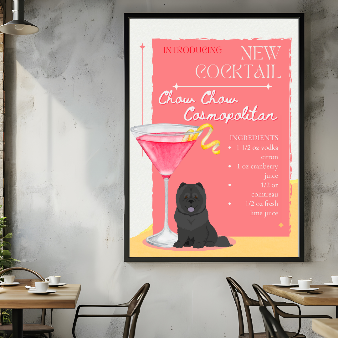 Chow Chow Cosmopolitan Poster