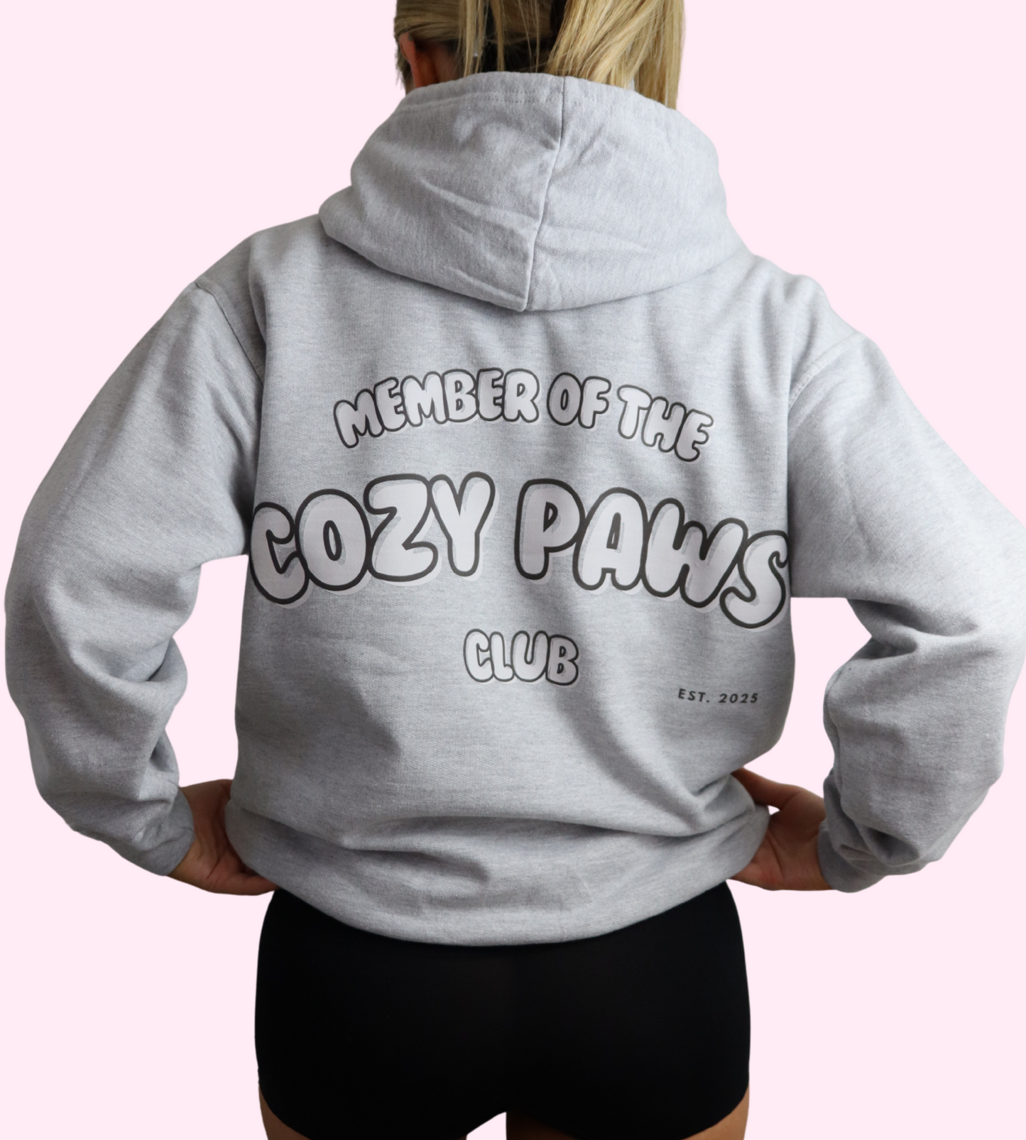 Grey Custom Cozy Paws Hoodie