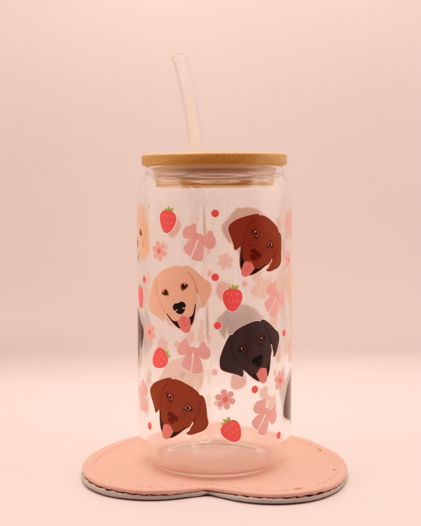 Labrador Pink Strawberry Bows