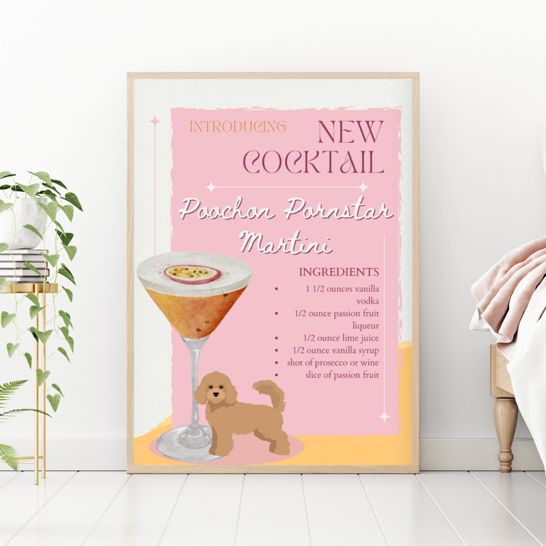 Poochon Pornstar Martini Poster