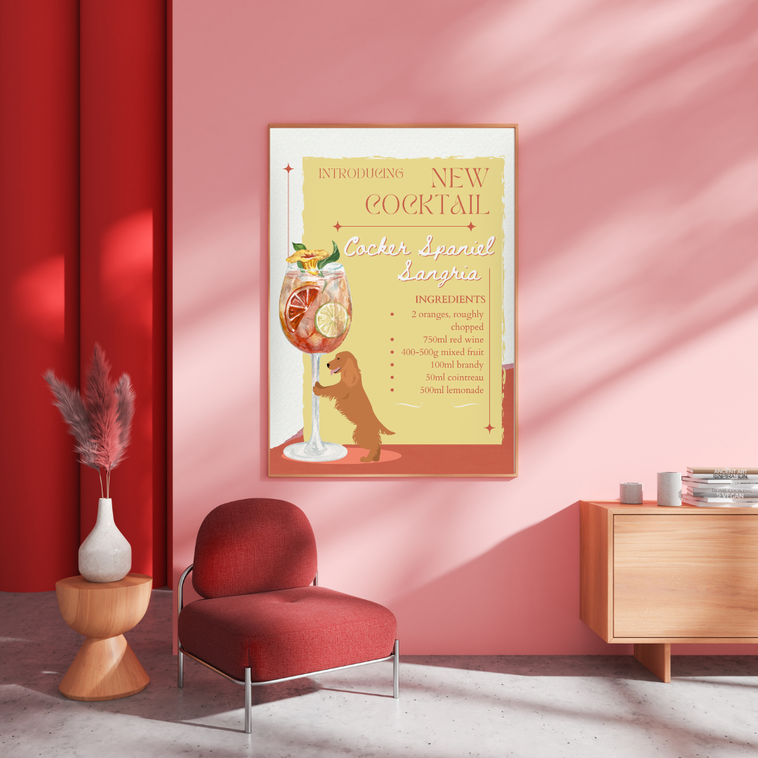 Cocker Spaniel Sangria Poster