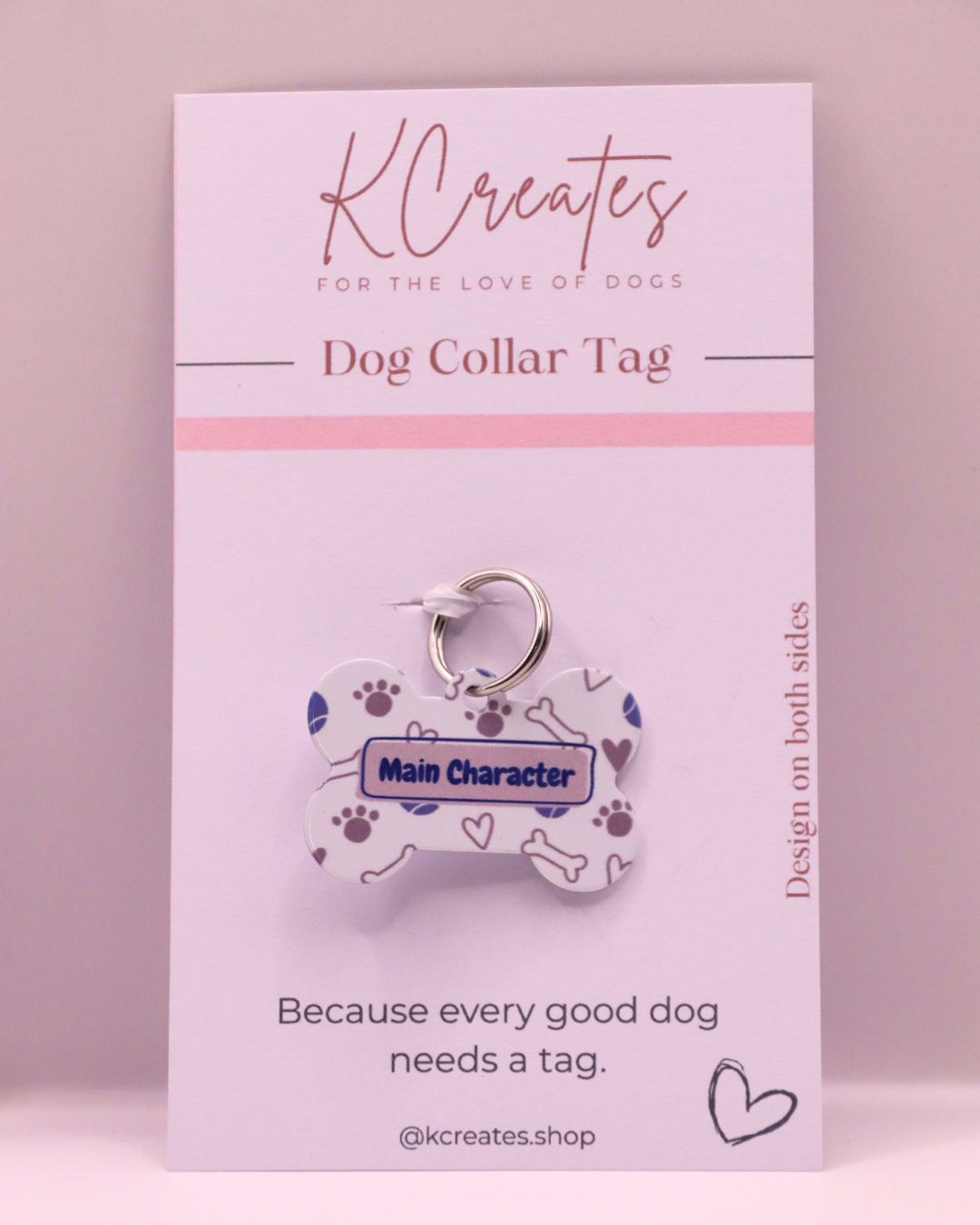 Main Character Blue Dog Tag