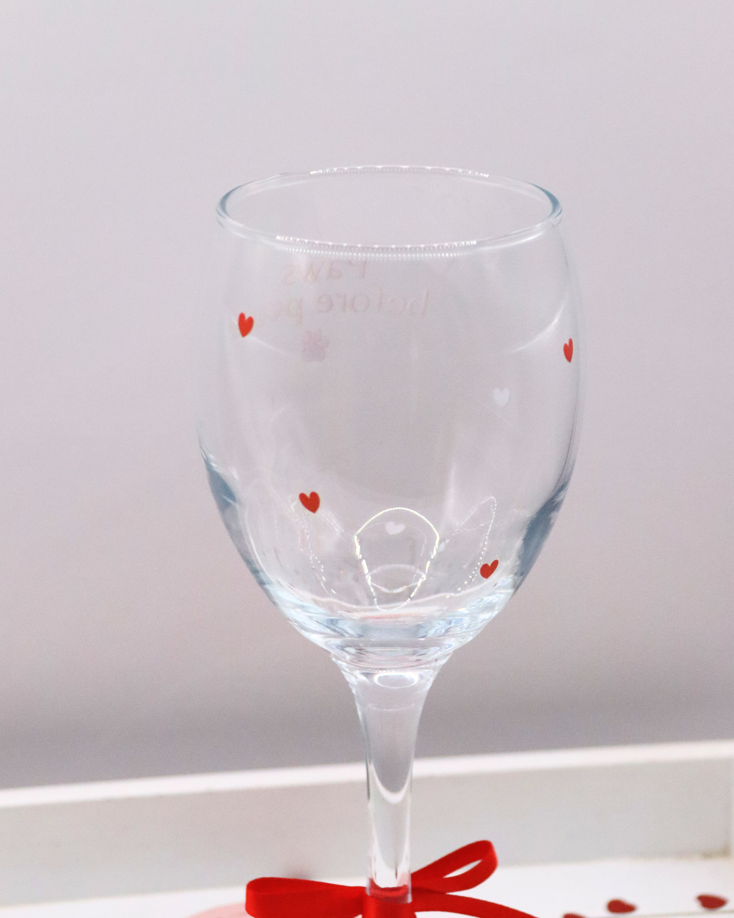 Paws Before Pours Wine Glass