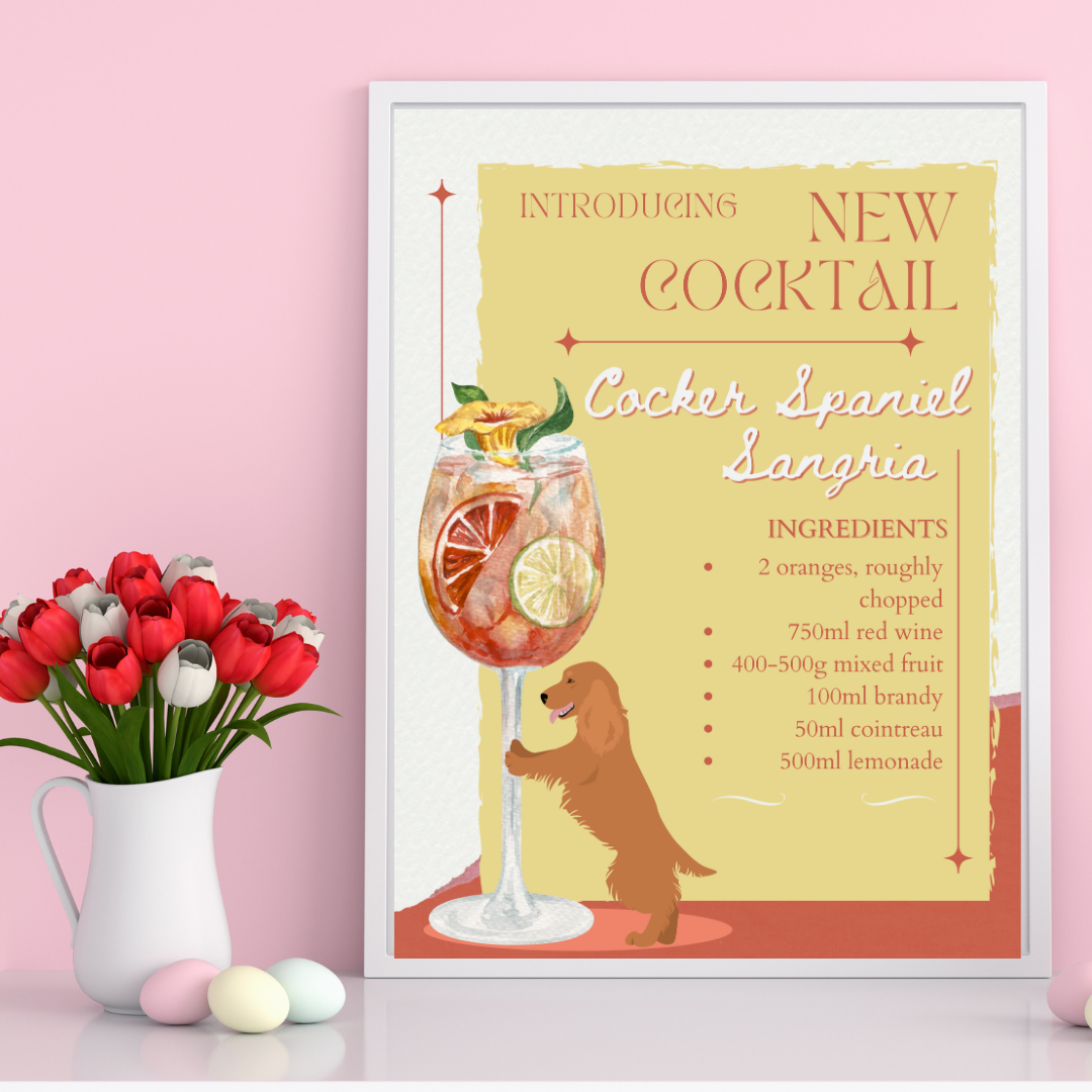 Cocker Spaniel Sangria Poster